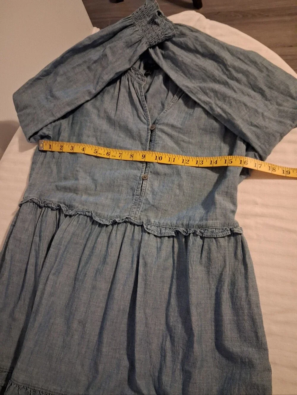 J. Crew Chambray Blue Button-Front Dress